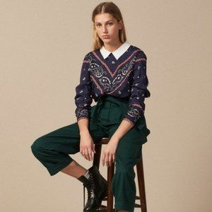 Sandro Papillon Bandana Print Top Blouse